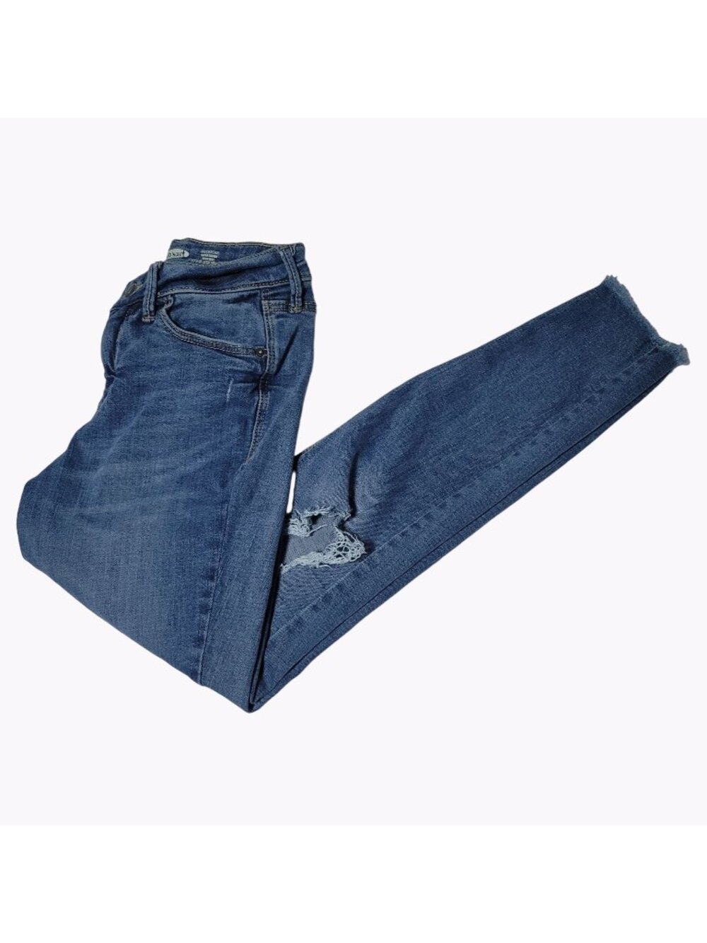 Old Navy Rockstar Super Skinny High Rise Jeans Womens Size 0 Ripped Denim Pants